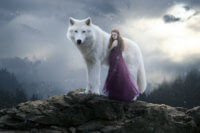 Коллаж — девушка с волком (2 урока Photoshop) Коллаж — девушка с волком (2 урока Photoshop)
